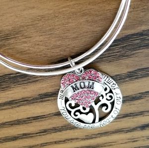 New MOM Charm Bracelet CZ Heart Mothers Day Gifts